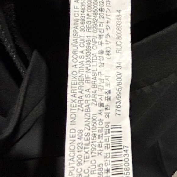 Zara slim ankle length black pants - Picture 3 of 3